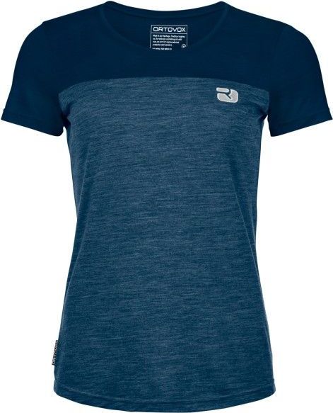 Ortovox - 150 Cool Logo - Merinoshirt - Blauw - 44% Wol, 43% Lyocell, 13% Polyamide