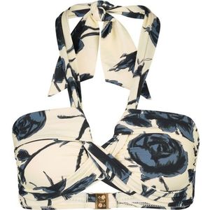 Seafolly Womens Secret Garden Halter Bandeau Bikinitop (Dames |grijs)