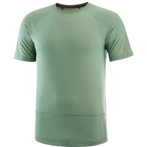 Salomon Cross Run S/S Tee Hardloopshirt (Heren |groen)