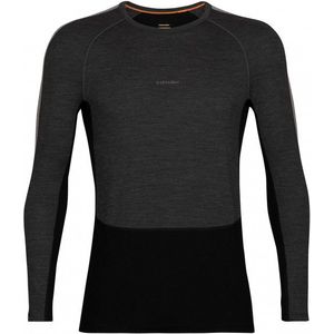 Icebreaker Zoneknit 200 L/S Crewe Merino-ondergoed (Heren |zwart)