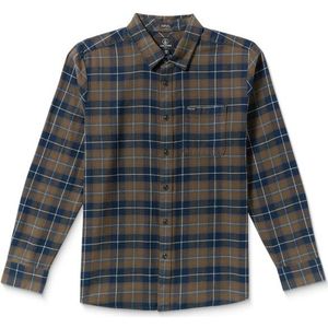 Volcom Overhemd 'CADEN'  navy / bruin / wit