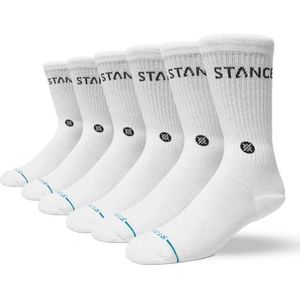Stance Origin 6 Pack Crew Multifunctionele sokken (grijs/wit)