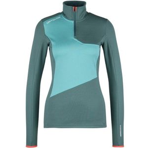 Ortovox Womens Fleece Light Zip Neck Fleecetrui (Dames |turkoois)