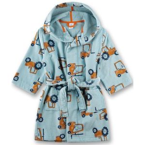 Sanetta - Jongensbadjas - Blauw - Tractorbadjas met Capuchon en Riem