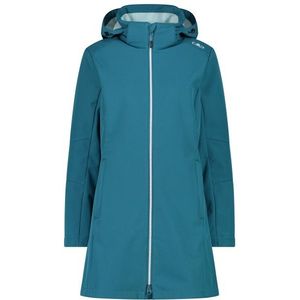 CMP Womens Parka Zip Hood Softshell Softshelljack (Dames |turkoois/blauw |waterdicht)