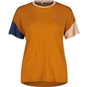 Maloja Womens HongarM Puzzle Merinoshirt (Dames |oranje)