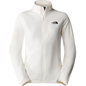 The North Face Womens 100 Glacier Full Zip Fleecevest (Dames |wit/grijs)