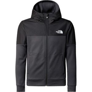 The North Face Boys Mountain Athletics Full Zip Hoodie Fleecevest (Kinderen |zwart/grijs)