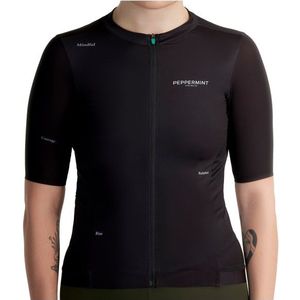 PEPPERMINT Womens Signature Jersey Fietsshirt (Dames |zwart)