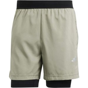 adidas Gym+ Woven 2In1 Shorts Short (Heren |grijs)