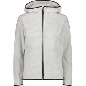 CMP Womens Jacket Hybrid Fix Hood Poly Pongee Fleecevest (Dames |grijs)