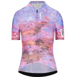 Q365 Womens Gregarius Pro Damask Jersey Fietsshirt (Dames |purper/roze)