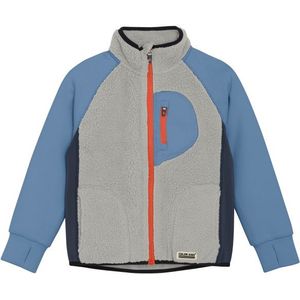 Color Kids Kids Teddy Jacket with Fleece Sleeves Fleecevest (Kinderen |grijs/blauw)