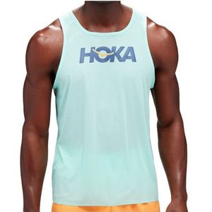 HOKA Performance Run Tank Hardloopshirt (Heren |grijs)