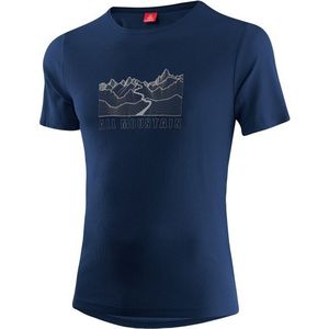 Löffler Printshirt All Mountain Transtex-Single T-shirt (Heren |blauw)