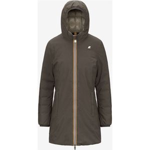 K-Way - Womens Denise ST Thermo Double - Lange Jas - Bruin - Waterdicht