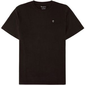 KnowledgeCotton Apparel Badge T-Shirt T-shirt (Heren |zwart)