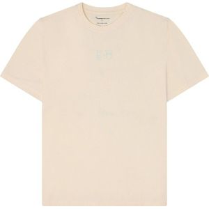 KnowledgeCotton Apparel Water Is Life Reg Sing Jersey T-shirt (Heren |beige)
