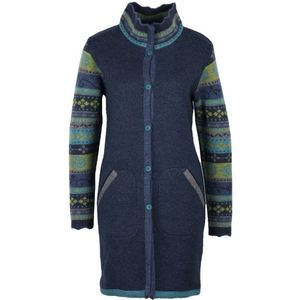 Flomax Womens Oversize Mantel Rosalia Wollen vest (Dames |blauw)