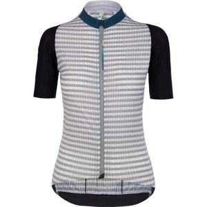 Q365 Womens Kurzarmtrikot Klima Fietsshirt (Dames |grijs)