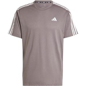 adidas Own The Run 3-Stripes Tee Hardloopshirt (Heren |bruin)