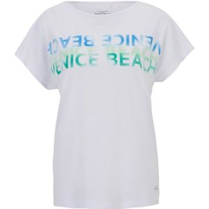 Venice Beach Womens Tia Drytivity Cotton Touch Light T-Shirt Sportshirt (Dames |wit/grijs)