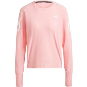 adidas Womens Own the Run L/S Hardloopshirt (Dames |roze)