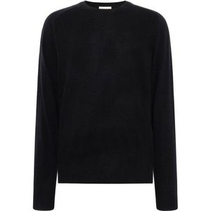 KnowledgeCotton Apparel O-Neck Wool Knit Wollen trui (Heren |zwart)