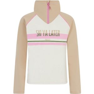 Protest - Prtwonder 1/4 Zip Active Top - Fleecetrui - Beige/Wit