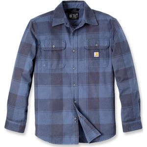 Carhartt Heavyweight Flannel L/S Plaid Shirt Overhemd (Heren |blauw)