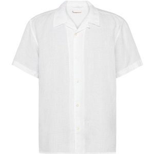 KnowledgeCotton Apparel Box S/S Linen Shirt Overhemd (Heren |wit)