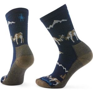 Smartwool - Everyday Horns Clash Crew Socks - Multifunctionele Sokken - Blauw - Materiaal: 49% Wol, 49% Polyamide, 2% Elastaan