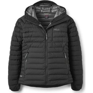 Rab Womens Microlight Windstopper Hoody Donsjack (Dames |zwart/grijs)