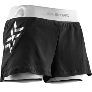 X-Bionic Womens Twyce Race 2in1 Shorts Hardloopshort (Dames |zwart)