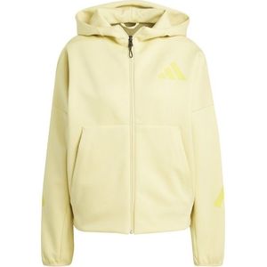 adidas Womens ZNE Full Zip Hoodie (Dames |geel)