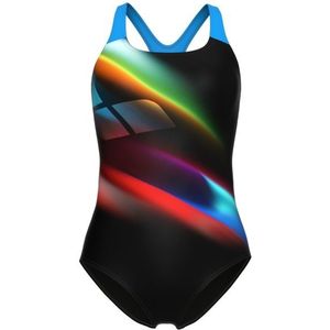 Arena Womens Diagonals Swimsuit Swim Pro Back Badpak (Dames |zwart)