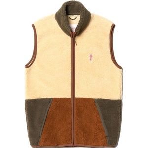 Revolution Fleece Vest in Block Colors Fleecebodywarmer (Heren |beige/bruin)