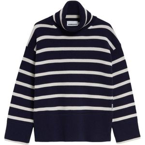 ARMEDANGELS Womens Chanaa Stripes Trui (Dames |blauw)
