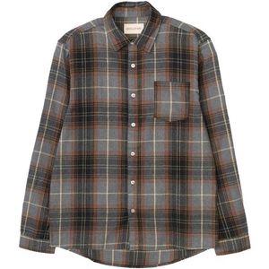 Revolution Regular Shirt Overhemd (Heren |grijs/bruin)