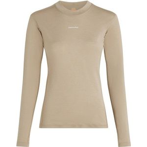 Icebreaker Womens 200 Merinofine Ace L/S Mock Neck Merino-ondergoed (Dames |beige)