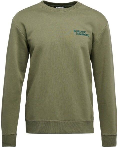 Black Diamond - Mini Stacked Crewneck - Trui - Olijfgroen