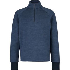 Stoic Kids MerinoFleece260 FlenSt Half Zip Merinotrui (Kinderen |blauw)
