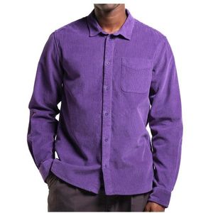 DEDICATED Shirt Varberg Corduroy Overhemd (Heren |purper)