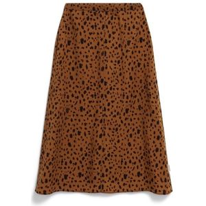 ARMEDANGELS Womens Wolaaria Leopaa Rok (Dames |bruin)