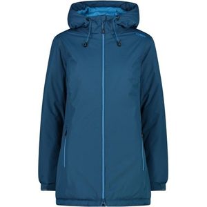 CMP Womens Jacket Long Fix Hood Ripstop Lange jas (Dames |blauw |waterdicht)