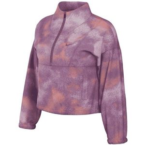 Nike Womens One Therma-Fit 1/2 Zip Trui (Dames |roze/purper)