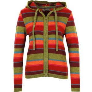 Flomax Womens Kapuzen-Jacke Arco Wollen vest (Dames |rood)