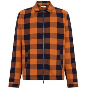 KnowledgeCotton Apparel Checkered Heavy Flannel Overshirt Overhemd (Heren |bruin)