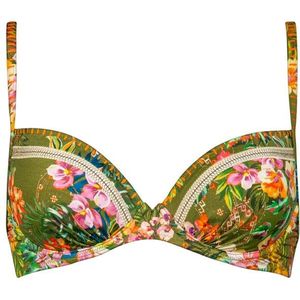 Watercult Womens Sunset Florals Bikini Top 7374 Bikinitop (Dames |olijfgroen)