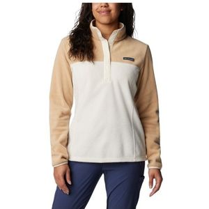 Columbia Womens Benton Springs 1/2 Snap Pullover Fleecetrui (Dames |beige)